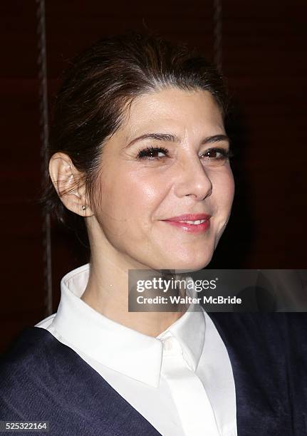 Marisa Tomei attends the Broadway Opening Night Performance After Party for 'The Realistic Joneses' at the The Red Eye Grill on April 6, 2014 in New...