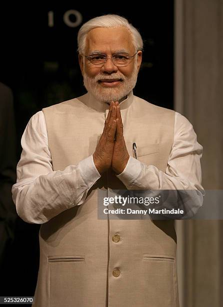 New wax figure of Narendra Modi joins world leaders at Madame Tussauds on April 28, 2016 in London, England.