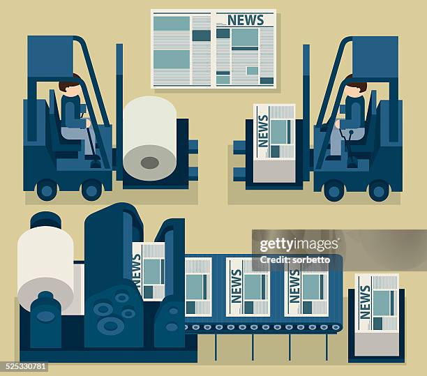 newspaper - garment factory stock illustrations