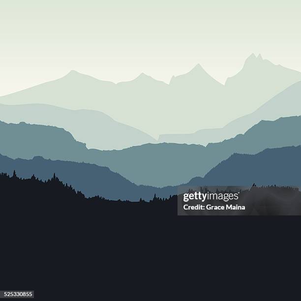 mountain hintergrund-vektor - mountain range stock-grafiken, -clipart, -cartoons und -symbole