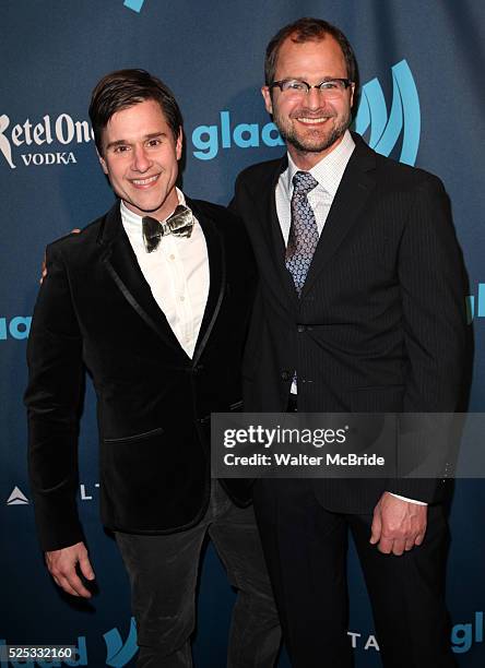 Brent Ridge & Josh Kilmer-Purcell attending the 24th Annual GLAAD Media Awards at the Marriott Marquis Hotel in New York City on 3/16/2013.