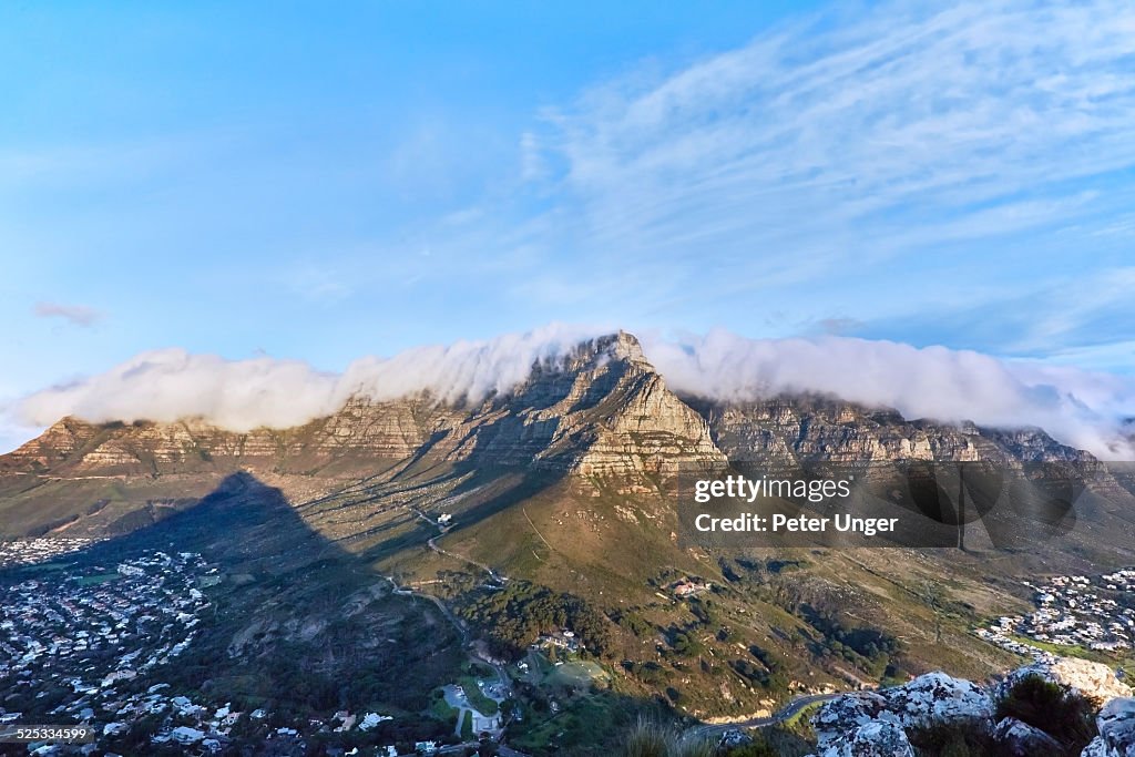 Clouds rolling over Table Mountain