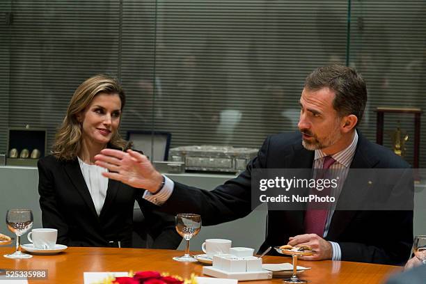 Meting between King Philip VI. And Queen Letizia of Spain and the President of the German Bundestag, Prof. Dr. Norbert Lammert at the Bundestag in...