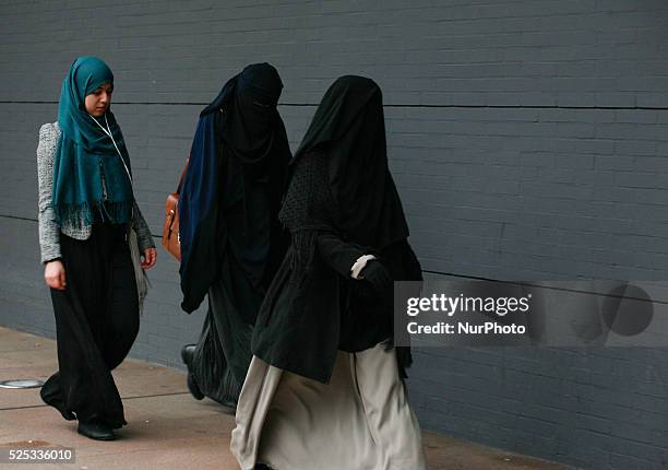 On 1st December 2014 in Hague, Netherlands, people are seen arriving and leaving the court where seven young men are being accused of recruiting...