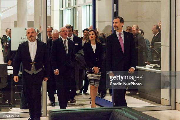 King Philip VI. And Queen Letizia of Spain and the President of the German Bundestag, Prof. Dr. Norbert Lammert during the visit at the Bundestag in...