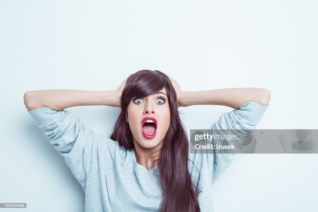 Shocked young woman