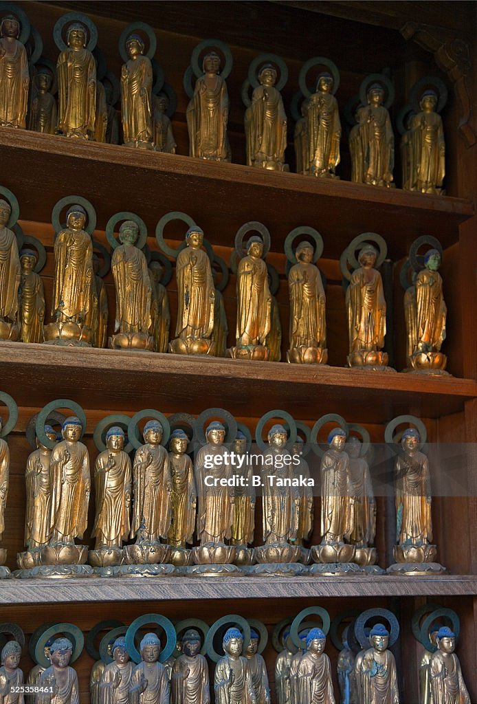 Ukimido Temple Buddhas on Lake Biwa, Japan