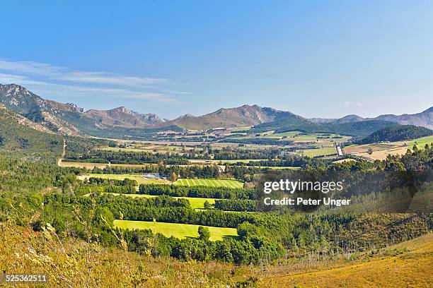 rural scene of valley in the little karoo area - garden route south africa stock pictures, royalty-free photos & images