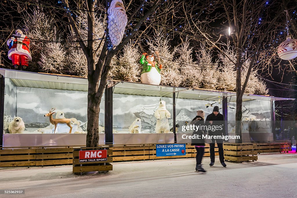 Champs-Elysées, Christmas market, ice skating rink