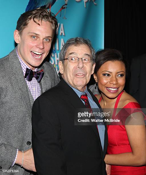 Billy Magnussen, director Nicholas Martin, and Shalita Grant attending the Broadway Opening Night Performance after party for 'Vanya and Sonia and...
