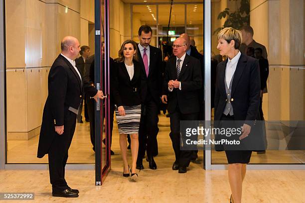 King Philip VI. And Queen Letizia of Spain and the President of the German Bundestag, Prof. Dr. Norbert Lammert during the visit at the Bundestag in...
