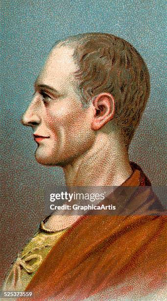 Vintage illustration of Julius Caesar; chromolithograph, 1923.