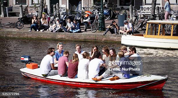 On April 15, 2015 was the warmest day of Spring in The Netherlands this year. In the student city of Leiden people can be seen going out in their...