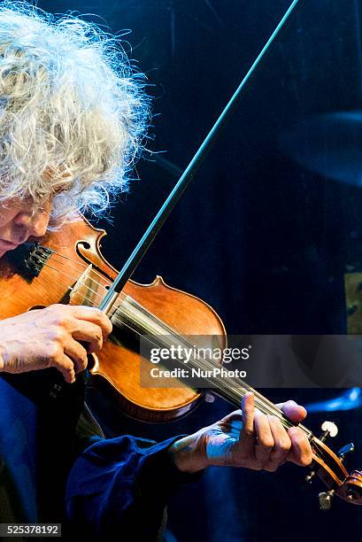 Italian singer and violonist Angelo Branduardi performs at Auditorium Parco della Musica on April 15, 2015 in Rome, Italy.