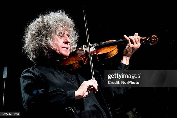 Italian singer and violonist Angelo Branduardi performs at Auditorium Parco della Musica on April 15, 2015 in Rome, Italy.