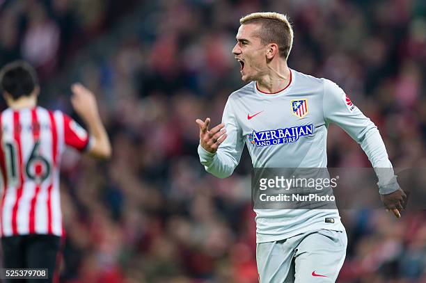 Griezmann in the match between Athletic Bilbao and Athletico Madrid, for Week 16 of the spanish Liga BBVA played at the San Mames, December 21, 2014....