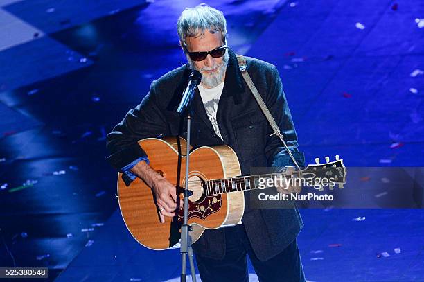 Cat Stevens attend the opening night of the 64rd Sanremo Song Festival at the Ariston Theatre on February 18, 2014 in Sanremo, Italy.