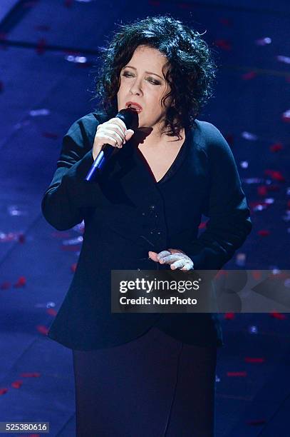 Antonella Ruggiero attend the opening night of the 64rd Sanremo Song Festival at the Ariston Theatre on February 18, 2014 in Sanremo, Italy.