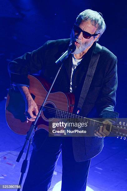 Cat Stevens attend the opening night of the 64rd Sanremo Song Festival at the Ariston Theatre on February 18, 2014 in Sanremo, Italy.