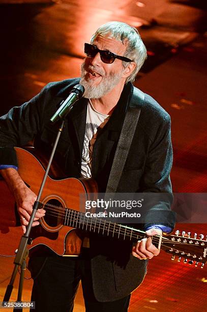 Cat Stevens attend the opening night of the 64rd Sanremo Song Festival at the Ariston Theatre on February 18, 2014 in Sanremo, Italy.