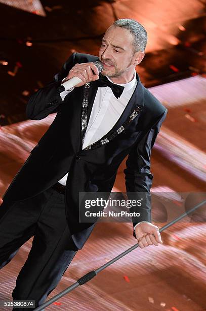 Perturbazione attend the opening night of the 64rd Sanremo Song Festival at the Ariston Theatre on February 18, 2014 in Sanremo, Italy.