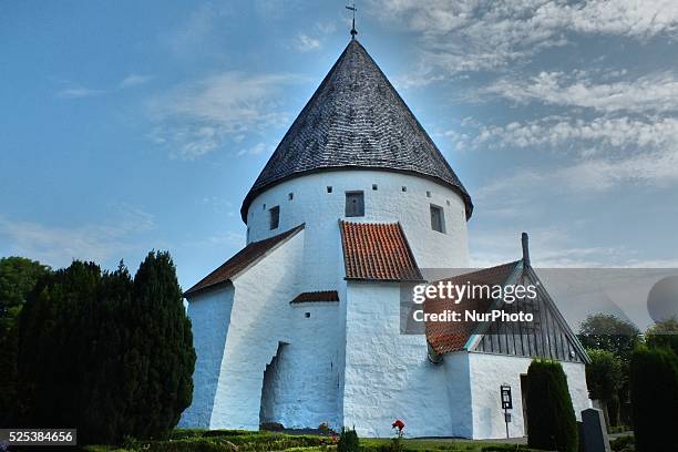 Denmark, Bornholm Island Pictures taken between 1st and 5th August 2014. Pictured: Sankt Ols Kirke , also known as Olsker Church, is a 12th-century...