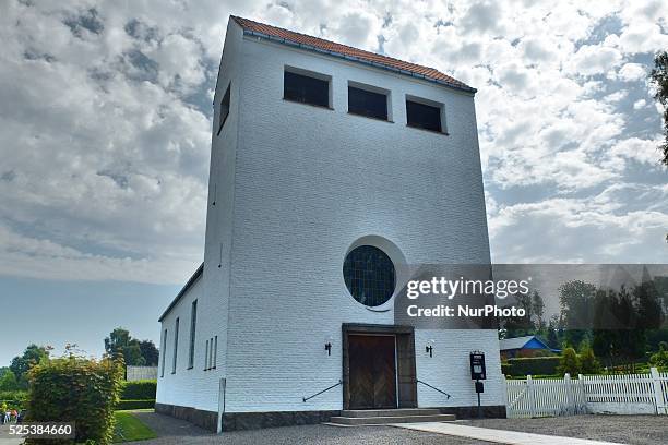 Denmark, Bornholm Island Pictures taken between 1st and 5th August 2014. Pictured: Church in Tejn village