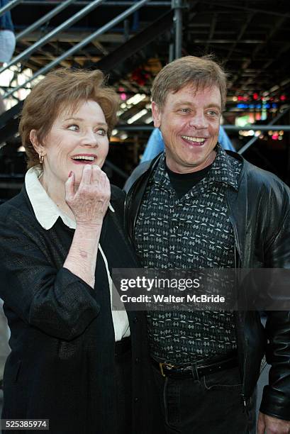 Polly Bergen and Mark Hamill attending The 12th Annual Toys R Us presents BROADWAY ON BROADWAY Free Concert in Times Square, New York City. September...