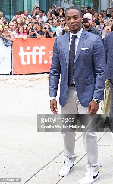 Anthony Mackie arrives at the 'Black and White' premiere during the 2014 Toronto International Film Festival at Roy Thomson Hall on September 6, 2014...