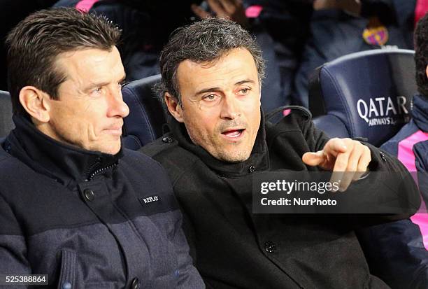 January- SPAIN: Luis Enrique in the match between FC Barcelona and Elche CF, for the first leg of the round of 16 of the spanish King Cup, played at...