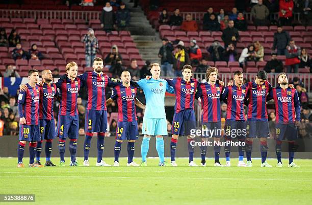 January- SPAIN: FC Barcelona tream in the match between FC Barcelona and Elche CF, for the first leg of the round of 16 of the spanish King Cup,...