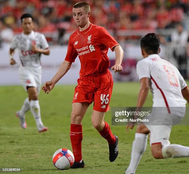 Jordan Rossiter of Liverpool in actions during an international friendly match against True Thai Premier League All Stars at Rajamangala stadium in...