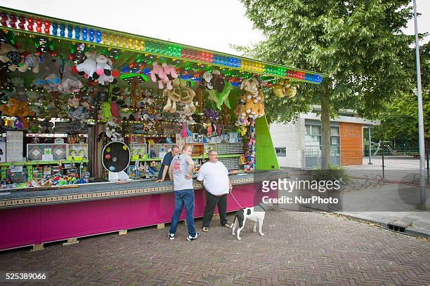 The Netherlands, on July 24, 2015 - Preparations are taking place for the yearly summer horse market. The market traditionally is held on the same...