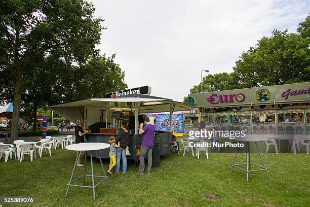 The Netherlands, on July 24, 2015 - Preparations are taking place for the yearly summer horse market. The market traditionally is held on the same...