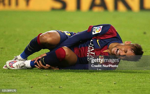 January- SPAIN: Neymar Jr. In the match between FC Barcelona and Elche CF, for the first leg of the round of 16 of the spanish King Cup, played at...