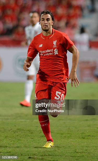 Lazar Markovic of Liverpool in actions during an international friendly match against True Thai Premier League All Stars at Rajamangala stadium in...