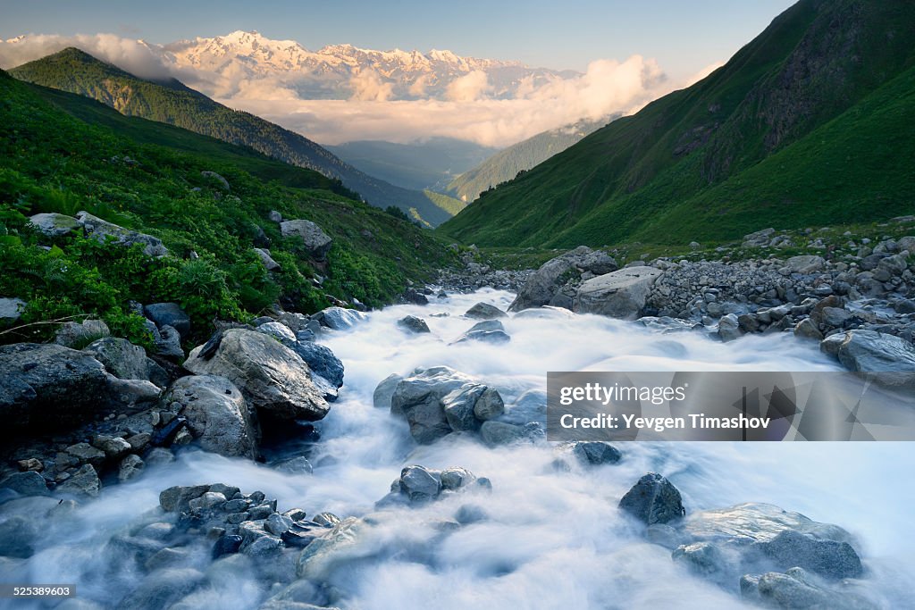 Fresh mountain river, Svaneti, Georgia