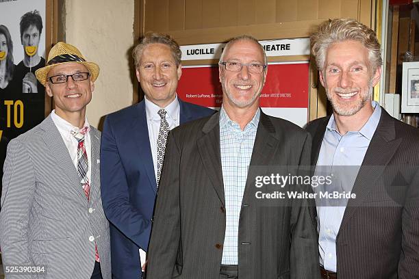 Will Cantler, Bernie Telsey, Robert Lupone and Blake West attending the Opening Night Performance of the MCC Theater's Production of 'Reasons To Be...