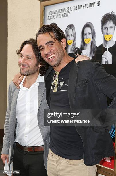 Paul Rudd; Bobby Cannavale attending the Opening Night Performance of the MCC Theater's Production of 'Reasons To Be Happy' at the Lucille Lortel...