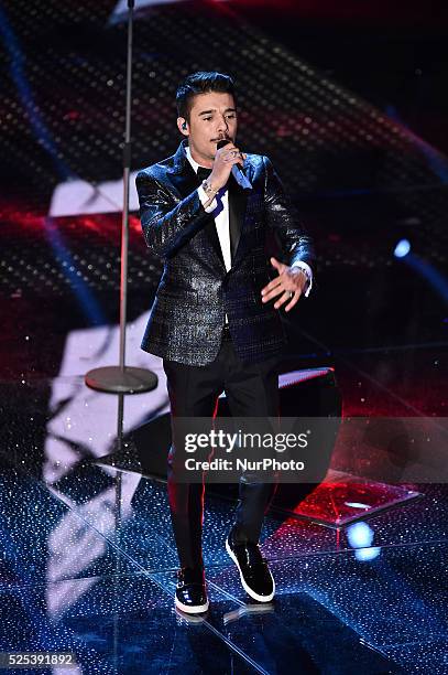 Moreno attends the fourth night of 65th Festival di Sanremo on February 13, 2015 in Sanremo, Italy.