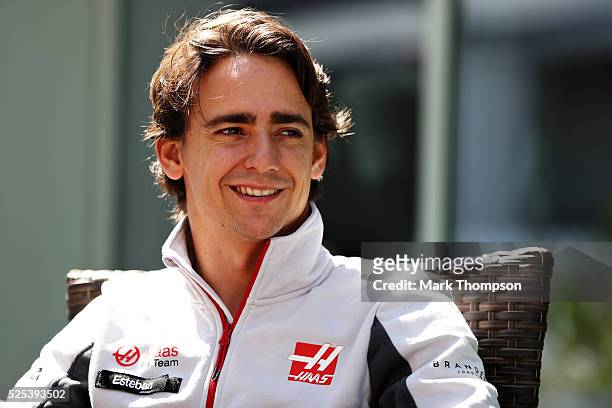 Esteban Gutierrez of Mexico and Haas F1 in the Paddock during previews ahead of the Formula One Grand Prix of Russia at Sochi Autodrom on April 28,...