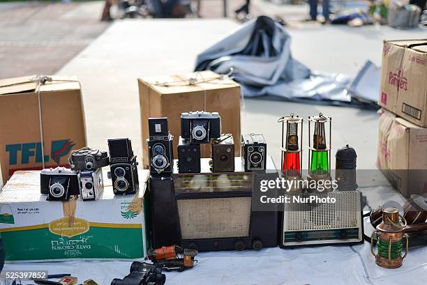 Various stuff for selling at open market, GujariBazaar in Ahmedabad. GujariBazaar is 600 years old market of fun collection of old furniture,...