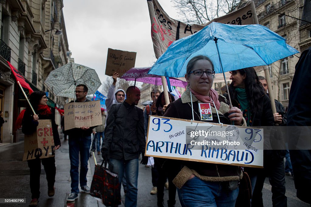 Demonstration of the teacher from Seine St Denis