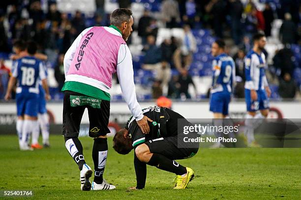 February 27- SPAIN: Cartabia desolated at the end of the match between RCD Espanyol and Cordoba CF, for week 25 of the spanish Liga BBVA match,...