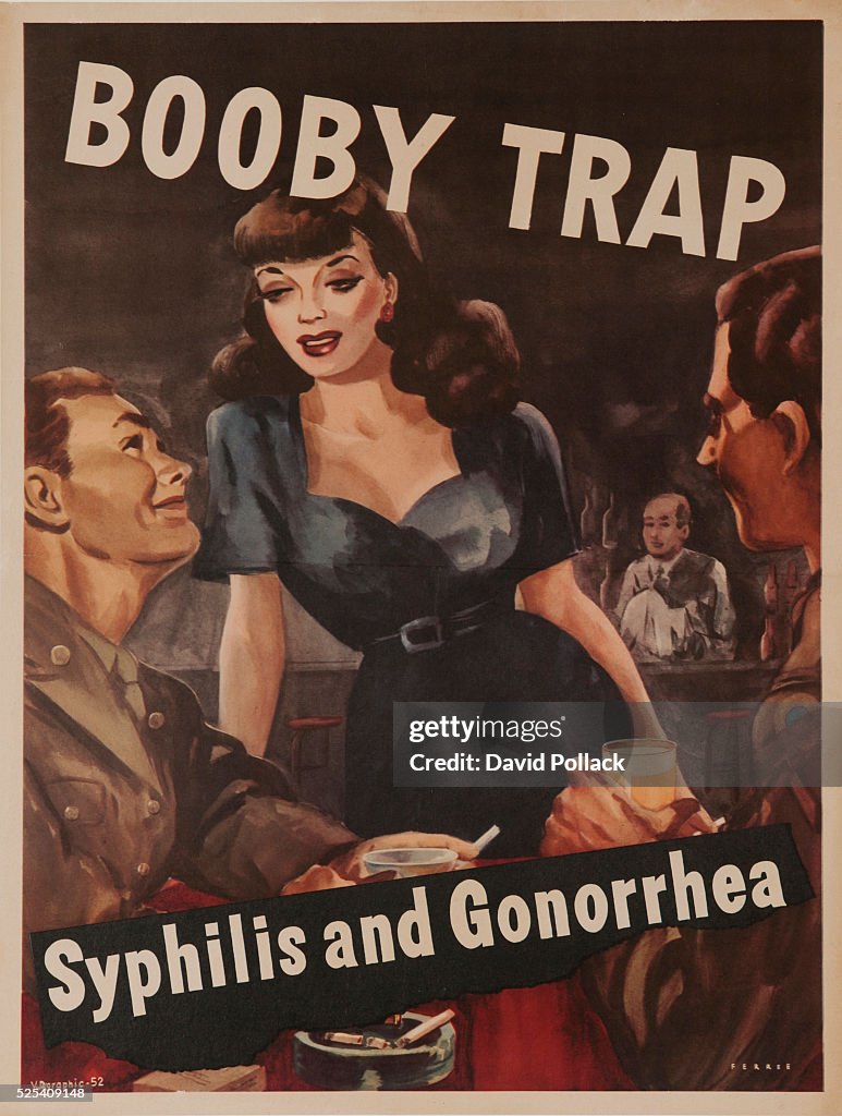 Booby Trap, Syphilis and Gonorrhea, Health Care Poster