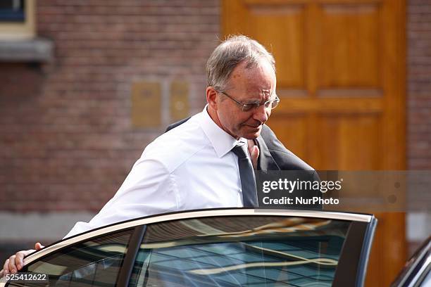 Minister of Economic Affairs Henk Kamp is seen arriving at the weekly ministers council in The Hague.