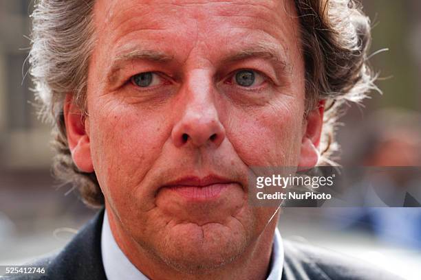 Minister of Foreign Affairs Bert Koenders is seen arriving at the weekly ministers council in The Hague on Friday.