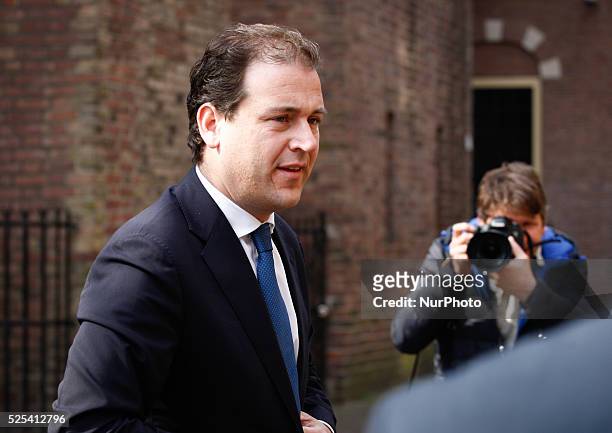 Vice Minister Lodewijk Asscher is seen arriving at the weekly council of ministers in The Hague on Friday.