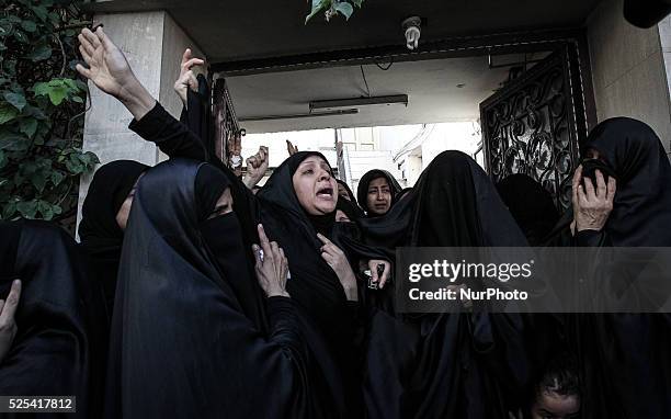 Bahrain , AlDaih - hundreds of anti-regime protesters attended to demonstration after death of political prisoner Jaffer AlDruazi the impact of...