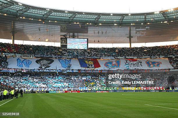 French Cup Final, season 2005-2006, Paris Saint Germain vs Olympique de Marseille . PSG won 2-1. General view of the Stade de France with Marseille's...